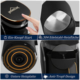 Mokka Maschine 400ML türkische Kaffeemaschine,500W Turkish Coffee Maker,türkischer Kaffeekocher elektrisch, türkische Kaffeekanne mit Messlöffel, für zu Hause & das Büro, one-touch-Steuerung