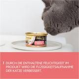 GimCat ShinyCat in Jelly Hühnchen mit Krebsen - Nassfutter mit Fleisch und Taurin für Katzen - 24 Dosen (24 x 70 g)