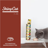 GimCat ShinyCat in Jelly Hühnchen mit Rind - Nassfutter mit Fleisch und Taurin für Katzen - 24 Dosen (24 x 70 g)