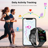 Smartwatch für Damen Herren, Fitnessuhr mit 1,69" Touchscreen Smart Watch Uhr, Fitness Tracker, Pulsuhr Herzfrequenz Schlafmonitor Schrittzähler Kalorien, IP68 Wasserdicht Sportuhr für iOS Android