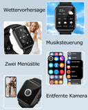 Smartwatch mit Telefonfunktion,Smartwatch für Damen Herren HD-Touch Screen Fitnessuhr mit SpO2-Überwachung Pulsuhr Schlafmonitor Schrittzähler Uhr Multi Trainingsmodi für Android iOS