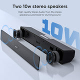 Computer Speaker, PC Speaker Soundbar, 20W Powerful Stereo Mini Soundbar Speaker for Desktop Computer, PC, Laptop