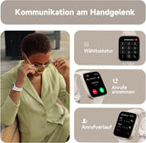 Fitness Tracker, Smartwatch mit Telefonfunktion, Armband Uhr mit Pulsuhr Schrittzähler Schlafüberwachung Blutsauerstoff,1,83' Touchscreen 20 Sportmodi für Damen Herren