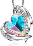 Kette Damen Rosegold Herz Halskette für Frauen Schmuck mit Elegante Geschenkverpackung Geschenk für Sie Frau Freundin Mama Valentinstag/Party/Muttertag/Jubiläum/Geburtstag/Weihnachten