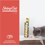 GimCat ShinyCat in Jelly Thunfisch mit Lachs - Nassfutter mit Fisch und Taurin für Katzen - 24 Dosen (24 x 70 g)