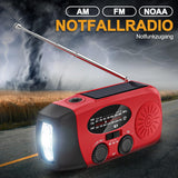 AOKBON Solar Radio Tragbare Radios Kurbelradio Dynamo Radio Wiederaufladbar Notfallradio Mit Powerbank LED Taschenlampe SOS Alarm Für Ourdoor Notfall