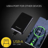 Intenso Powerbank XC10000, externes Ladegerät, integriertes USB Type C Ladekabel (10000mAh, geeignet für Smartphone/Tablet PC/MP3 Player/Digitalkamera)  ÖZENSAAT