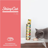 GimCat ShinyCat in Jelly Hühnchen mit Krebsen - Nassfutter mit Fleisch und Taurin für Katzen - 24 Dosen (24 x 70 g)