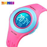 Digital Kinderuhr pink, Alarm, chronograph, led licht