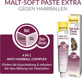 GimCat Malt-Soft Paste Extra - Anti-Hairball Katzensnack fördert Ausscheidung von Haarballen - 1 Tube (1 x 200 g)