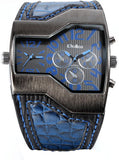 Herrenuhren Analog Quarz Casual Armbanduhr Leder Armband Uhr Sportuhr mit Digital Zifferblatt Vatertagsgeschenk ÖZENSAAT