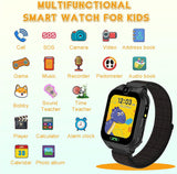 Smartwatch Kinder - 1.68'' Uhr Telefon für Mädchen Jungen mit Anruf, SOS, 18 Spiele, Musik, Kamera, Wecker, Taschenlampe, Kinderuhr Telefonieren Smart Watch Kids Geschenk