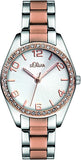 s.Oliver Damen Analog Quarz Armbanduhr mit Edelstahlarmband.