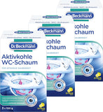 Dr. Beckmann Aktivkohle WC-Schaum | für intensive Sauberkeit in der Toilette | mit Aktivkohle | 3 x 100 g