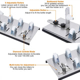 Kalawen Flaschenschneider 5 Verstellbares Rad Glasschneider für Flaschen Set Edelstahl Bottle Cutter DIY-Werkzeug zum Schneiden von runden Flaschen und Flaschenhals