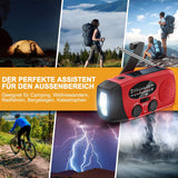 AOKBON Solar Radio Tragbare Radios Kurbelradio Dynamo Radio Wiederaufladbar Notfallradio Mit Powerbank LED Taschenlampe SOS Alarm Für Ourdoor Notfall