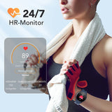 Smartwatch, 1,3 Zoll runde Armbanduhr mit personalisiertem Bildschirm, Musiksteuerung, Herzfrequenz, Schrittzähler, Kalorien, usw. IP68 Wasserdicht Fitness Tracker für iOS und Android, Blau