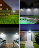 Solarlampen für Außen mit Bewegungsmelder, 308 LED 3 Modi 270° LED Solar Aussenleuchte mit Bewegungsmelder Aussen, IP65 Solar Wasserdichte Wandleuchte für Wand Post Pathway Garten