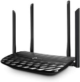 WLAN-Router, Archer C6 Dualband Gigabit (867Mbit/s 5GHz + 300Mbit/s 2,4GHz, 4 Gigabit LAN-Port, Mu-MIMO, IPTV, VPN, 4 externe Antennen) schwarz