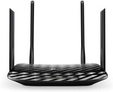 WLAN-Router, Archer C6 Dualband Gigabit (867Mbit/s 5GHz + 300Mbit/s 2,4GHz, 4 Gigabit LAN-Port, Mu-MIMO, IPTV, VPN, 4 externe Antennen) schwarz