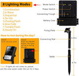 Solar Lichterkette Outdoor, 50 LED Batterie Lichterkette Kristallkugeln Grüner Draht Leicht zu verstecken, 8 Modi Wasserdicht Solar Lichterkette Outdoor Garten Lichterkette Beleuchtung für Partys [Energieklasse A+]