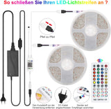 LED Strip Music-Sync LED Streifen RGB Lichtband Band mit Fernbedienung LED Leiste, Timer-Einstellung, Farbwechsel Led Lichterkette für Haus Party 10 Meter