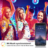 LED Strip Music-Sync LED Streifen RGB Lichtband Band mit Fernbedienung LED Leiste, Timer-Einstellung, Farbwechsel Led Lichterkette für Haus Party 10 Meter