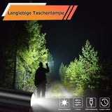 Mini LED Taschenlampe, 4 Stück Superhelle LED Taschenlampen mit 3 Modi, (mit Eingebauter Batterie) Klein Aufladbar USB Wasserdichte Handlampe Taschenlampen für Kinder, Angeln, Wandern und Camping