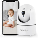 Baby Kamera, 1080P WLAN Überwachungskamera Innen ip Haustier Kamera mit Zwei-Wege-Audio und Nachtsicht, uberwachungskamera Uterstützt Bewegungserkennung, App Kontrolle mit Alexa, Google Home