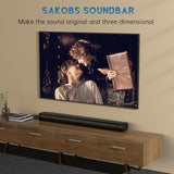 Soundbar 2.0 für TV Geräte,110dB 80W 86cm Bluetooth 5.0 Lautsprecher für Heimkino,HDMI,AUX,SPDIF/Optisch,Sound bar,3D Surround Sound für Monitore