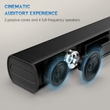 Soundbar 2.0 für TV Geräte,110dB 80W 86cm Bluetooth 5.0 Lautsprecher für Heimkino,HDMI,AUX,SPDIF/Optisch,Sound bar,3D Surround Sound für Monitore