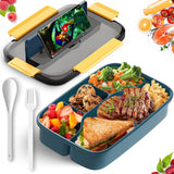 1200ml Premium Lunchbox , Kinder Brotdose mit Trennwänden Erwachsene Bento Box für Kindergarten, Schule, Arbeit, Picknick Reisen, Ausflüge