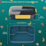 1200ml Premium Lunchbox , Kinder Brotdose mit Trennwänden Erwachsene Bento Box für Kindergarten, Schule, Arbeit, Picknick Reisen, Ausflüge