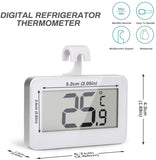 Kühlschrankthermometer 4er-Pack LCD-Display Digitales Kühlschrankthermometer Wasserdichtes Kühl- / Gefrierkochthermometer mit magnetischem Rückenhaken Einziehbarer Ständer, ÖZEN SAAT