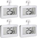 Kühlschrankthermometer 4er-Pack LCD-Display Digitales Kühlschrankthermometer Wasserdichtes Kühl- / Gefrierkochthermometer mit magnetischem Rückenhaken Einziehbarer Ständer, ÖZEN SAAT