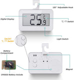 Kühlschrankthermometer 4er-Pack LCD-Display Digitales Kühlschrankthermometer Wasserdichtes Kühl- / Gefrierkochthermometer mit magnetischem Rückenhaken Einziehbarer Ständer, ÖZEN SAAT