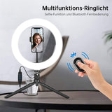 Lichtbox Fotografie, Fotostudio Beleuchtung 70*70*70cm, Schießzelt mit 2 STÜCK 120pcs-LED-Ringlicht, Dimmbare Helligkeit 3000-5000K, faltbares und tragbares Tischbeleuchtungsset mit 6pcs Hintergründe