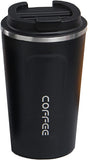 Thermobecher, Edelstahl Isolierbecher, Kaffeebecher to go, Doppelwandig Reisebecher, 510ml Thermobecher- Isolierbecher mit Auslaufsicher Deckel, Hält 6h Heiß, 12h Kalt