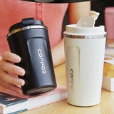 Thermobecher, Edelstahl Isolierbecher, Kaffeebecher to go, Doppelwandig Reisebecher, 510ml Thermobecher- Isolierbecher mit Auslaufsicher Deckel, Hält 6h Heiß, 12h Kalt