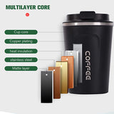 Thermobecher, Edelstahl Isolierbecher, Kaffeebecher to go, Doppelwandig Reisebecher, 510ml Thermobecher- Isolierbecher mit Auslaufsicher Deckel, Hält 6h Heiß, 12h Kalt