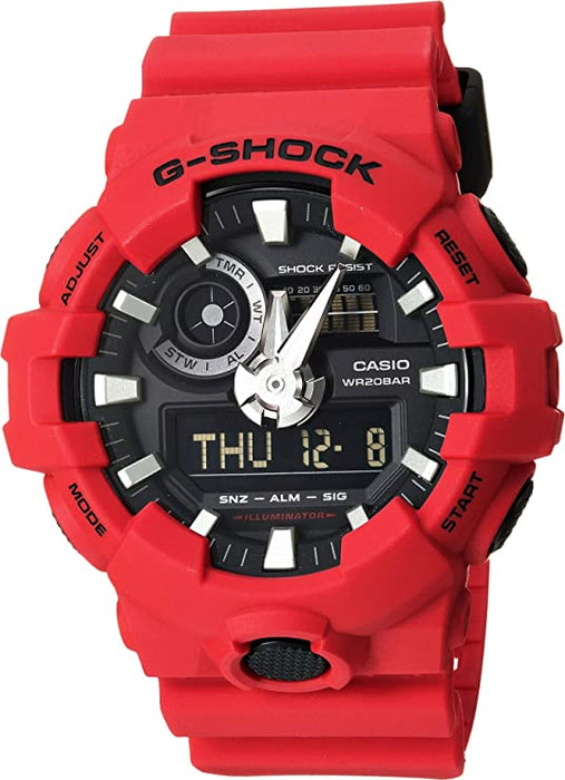 Casio Herren G-Shock Rot, 52mm Quarz Kunstharz Casual
