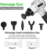 Massagepistole Massage Gun Muskel Massagegerät Elektrisches Handmassagegerät Faszien Tiefengewebe für Tragbares mit Leisem Bürstenlosem Motor 3200 mAh Deep Tissue Massager