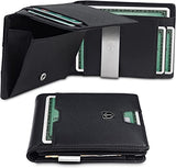 Geldbörse mit Geldklammer Geldbeutel Männer Helsinki Portemonnaie Wallet Portmonaise Herren Geldtasche Portmonee RFID Kreditkartenetui Brieftasche Kartenetui Geldclip Carbon Etui 