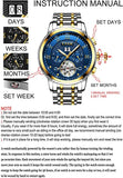Automatic Herrenuhr, Automatische Mechanische wasserdichte Armbanduhr, Skeleton Edelstahl Uhr, Watch