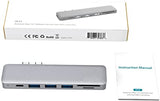 Aluminium 7-in-1-Multiport-Hub mit Zwei USB-C-Anschlüssen 4K-Video-HD-Ausgang SD/TF-Kartenleser USB-3.1-Typ-C-Anschluss und 3 Super Speed USB 3.0-Anschlüsse; ÖZEN SAAT