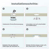 4 Stück 12V LED Einbaustrahler Dimmbar Deckenspots 3W 4000K Wohnmobil-Innenleuchten LED Spots Vollaluminium RV Einbauleuchte für Lochgröße 60-65mm