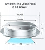 4 Stück 12V LED Einbaustrahler Dimmbar Deckenspots 3W 4000K Wohnmobil-Innenleuchten LED Spots Vollaluminium RV Einbauleuchte für Lochgröße 60-65mm Camping Wohnmobil Boot, Silver