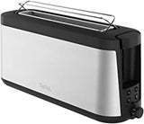 Langschlitz-Toaster | 7 Bräunungsstufen | 1000 Watt | Integrierter Brötchenaufsatz | Elegantes Design | Schwarz/ Edelstahl; ÖZEN SAAT