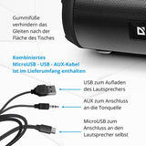 Bluetooth Lautsprecher mit UKW Radio und MP3 Player, Portable Speaker, Bluetooth Musik Box mit True Wireless Stereo, 6 Std. Akkulaufzeit, 10 W, Schwarz; ÖZEN SAAT
