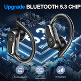 Bluetooth Kopfhörer Sport, In Ear Kopfhörer Kabellos Bluetooth 5.3 HiFi Premium Sound, 48Std Wireless Earbud mit Dual ENC Mics, IP7 Wasserdicht, LED Anzeige, USB-C Ladebox Ohrhörer mit Ohrhaken; ÖZEN SAAT